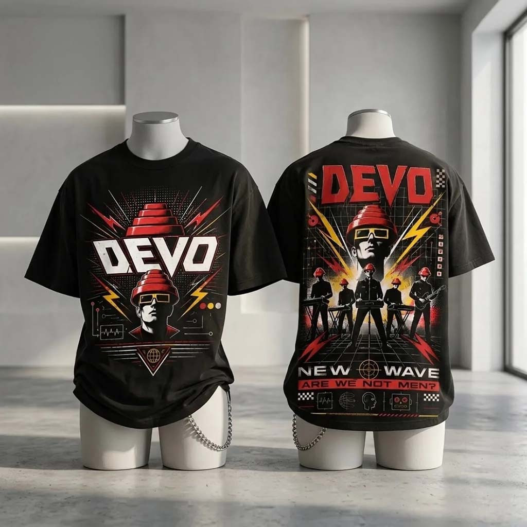 Devo New Wave Are We Not Men T-Shirt Devo Merch 2026 Best Gift For Band Fans - Kdjoy Devo New Wave Are We Not Men T-Shirt Devo Merch 2026 Best Gift For Band Fans - Kdjoy