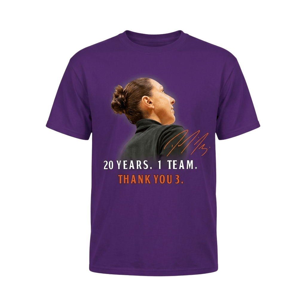 Diana Taurasi 20 Years 1 Team Thank You 3 Shirt Diana Taurasi Merch Gifts For Fans - Kdjoy