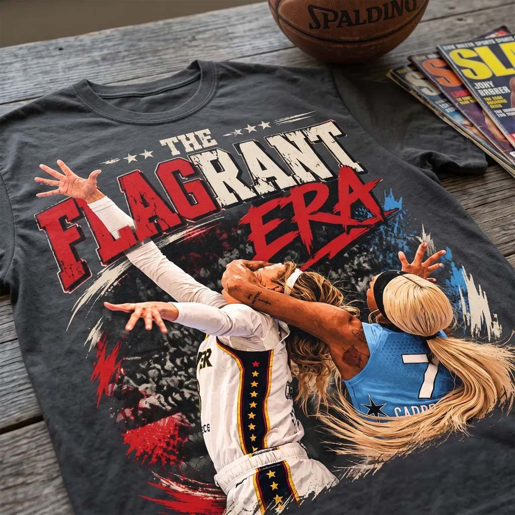 DiJonai Carrington Sophie Cunningham The Flagrant Era Women's Basketball Rivalry Shirt Fan Gear - Kdjoy