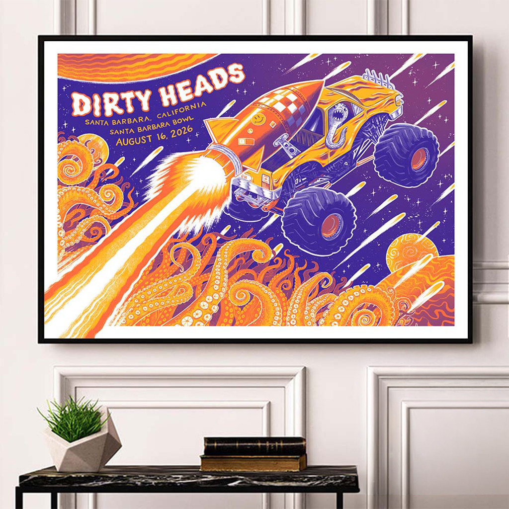 Dirty Heads Santa Barbara California 2026 Show Poster Dirty Heads Merch Home Decor - Kdjoy