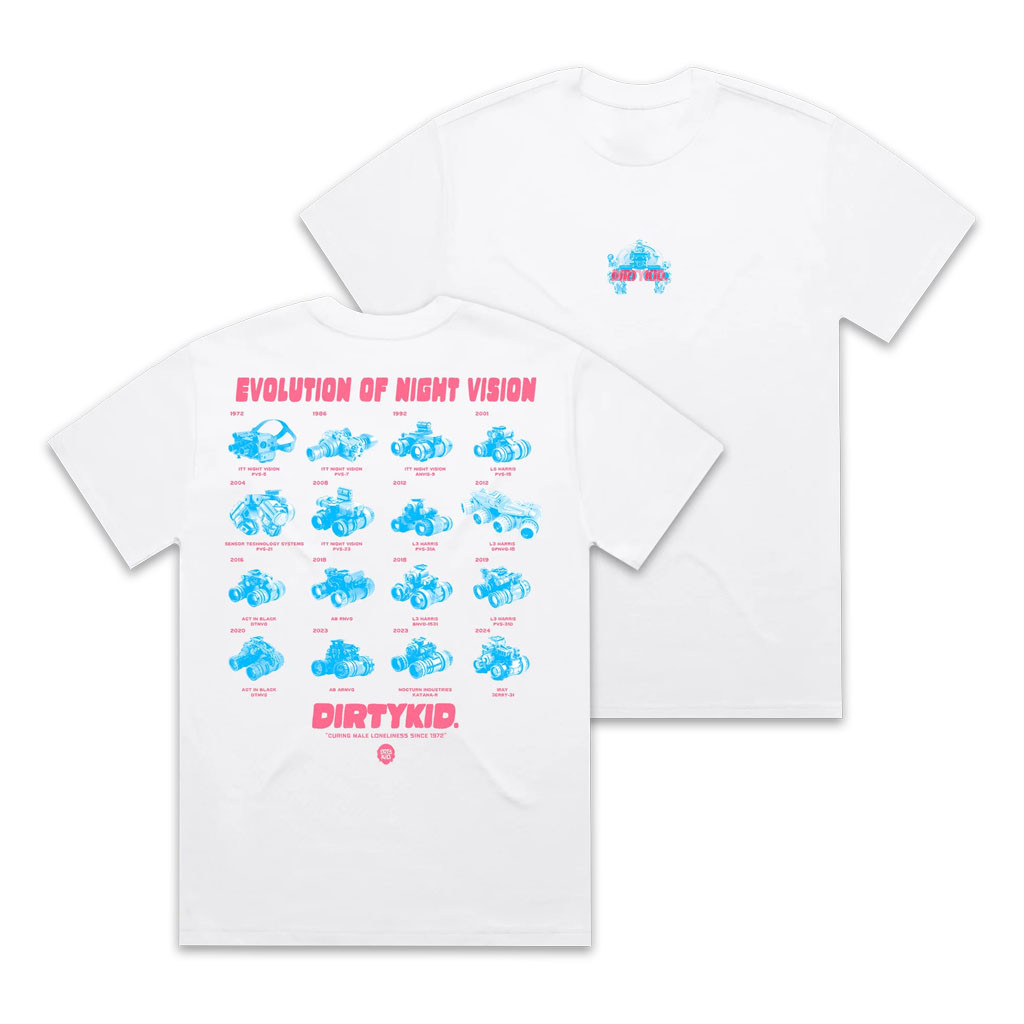 Dirty Kid Merch 2026 Evolution Of Night Vision T-Shirt Eras Shirt Present For Fathers - Kdjoy Dirty Kid Merch 2026 Evolution Of Night Vision T-Shirt Eras Shirt Present For Fathers - Kdjoy