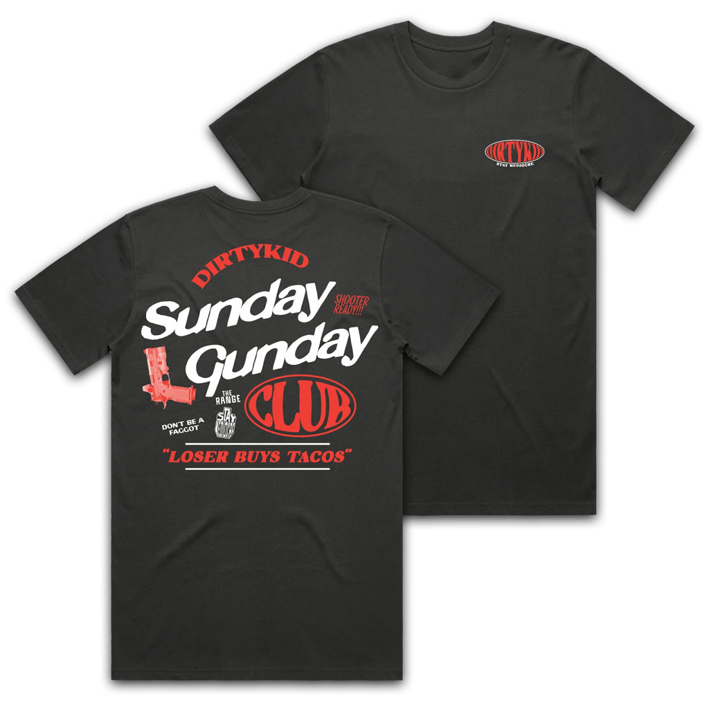 Dirty Kid Merch 2026 Sunday Gunday Club T-Shirt Unique Gifts For Brothers - Kdjoy