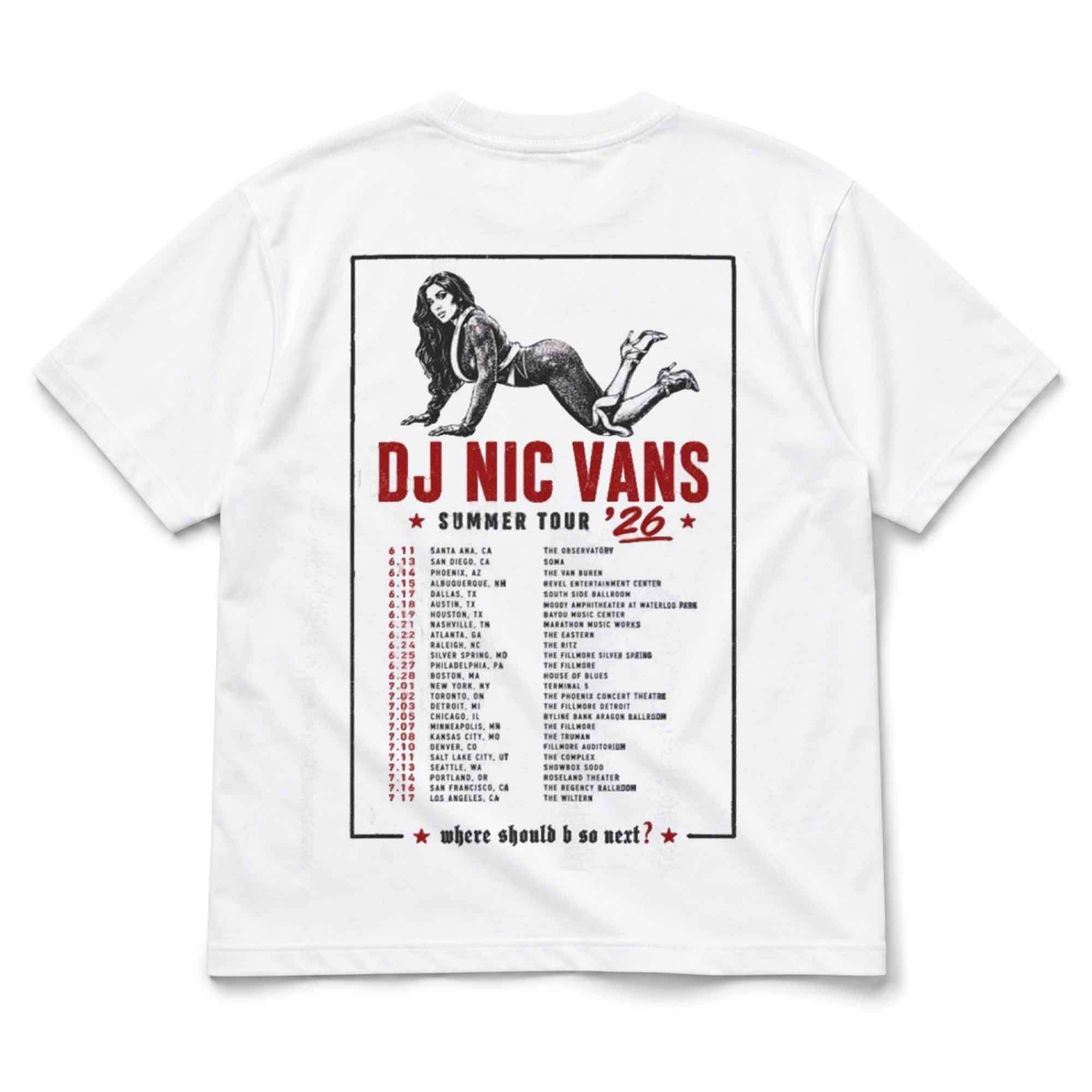 DJ Nic Vans Summer Tour 2026 Shirt DJ Nic Vans Merch Present For Music Lovers - Kdjoy DJ Nic Vans Summer Tour 2026 Shirt DJ Nic Vans Merch Present For Music Lovers - Kdjoy
