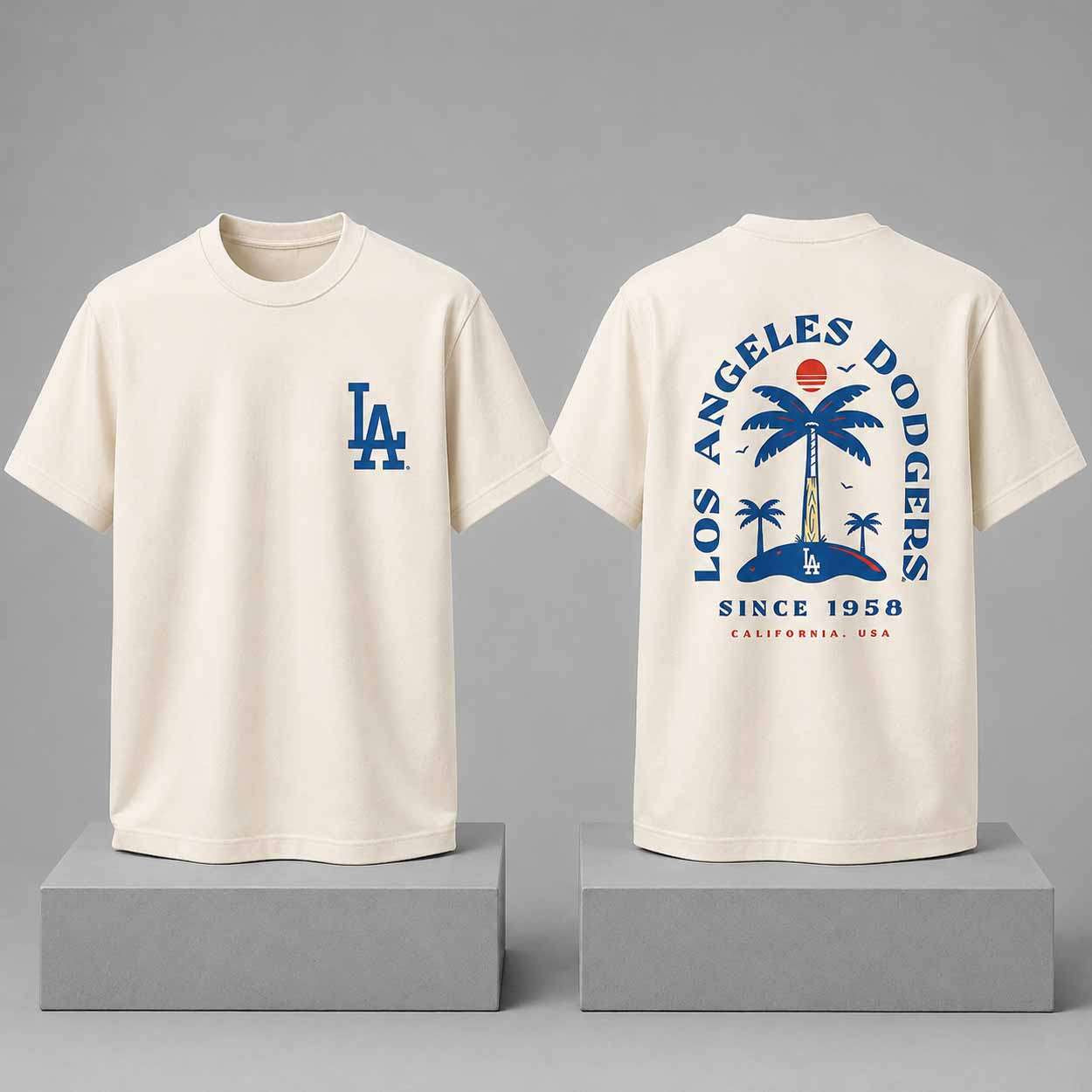 Dodgers Palm Tree Since 1958 Shirt Los Angeles Dodgers Merch Cool Gifts For Baseball Lovers - Kdjoy