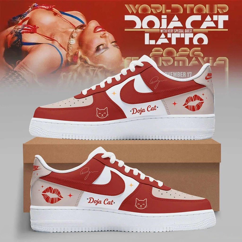 Doja Cat World Tour 2026 Sneakers Scarlet Edition Shoes Doja Cat Merch Gift For Music Lovers - Kdjoy