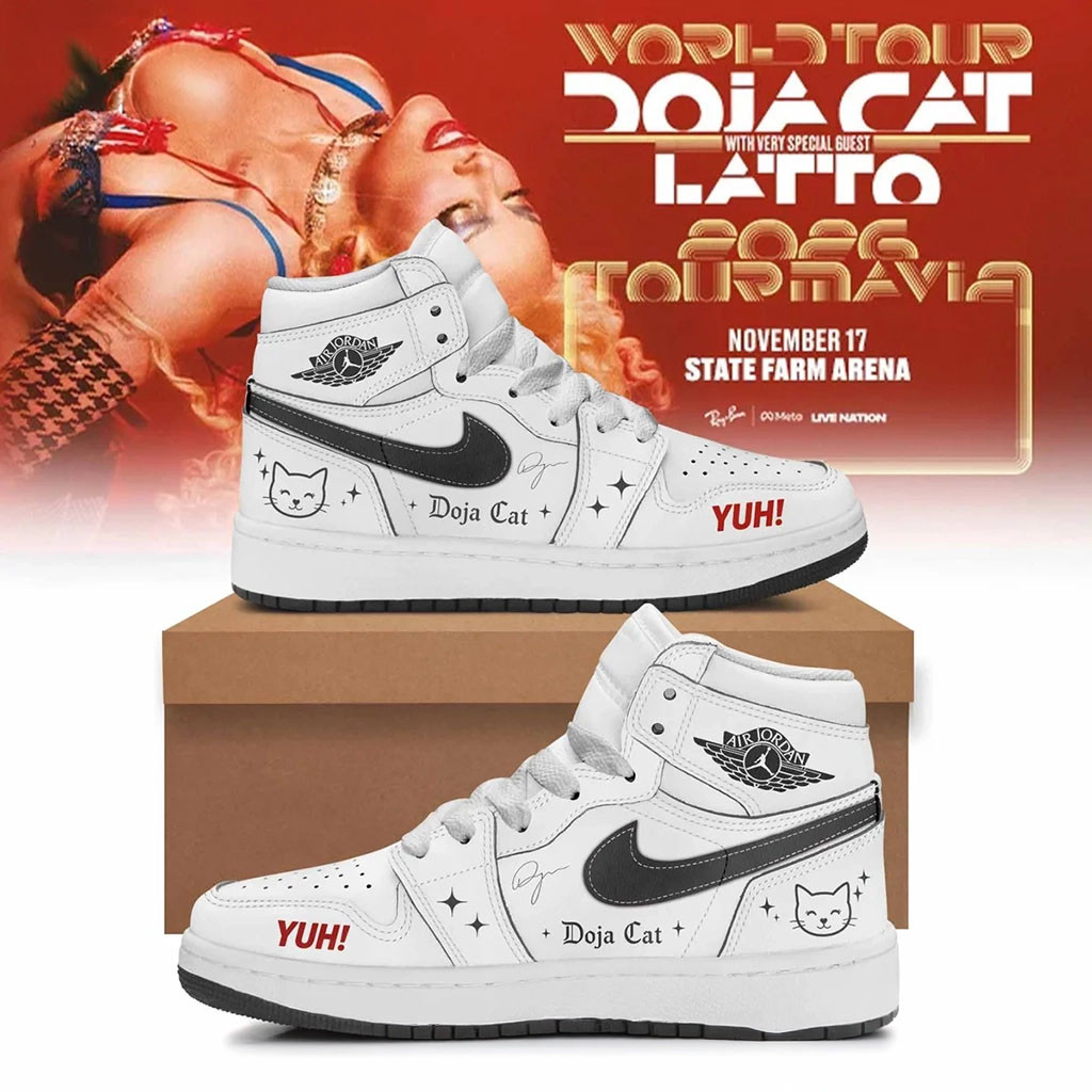 Doja Cat World Tour 2026 Sneakers White Doja Cat Merch Presents For Music Lovers - Kdjoy