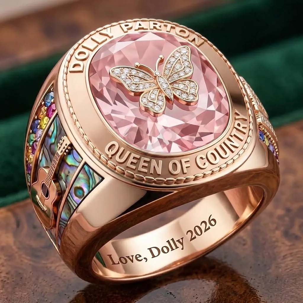 Dolly Parton Queen Of Country Butterfly Ring Dolly Parton Merch 2026 Present For Music Lovers - Kdjoy