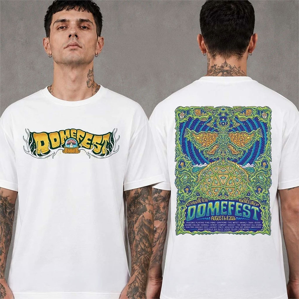 Domefest 2026 Merch Poster Lineup In New River Gorge West Virginia T-Shirt Gift For Music Fans - Kdjoy Domefest 2026 Merch Poster Lineup In New River Gorge West Virginia T-Shirt Gift For Music Fans - Kdjoy