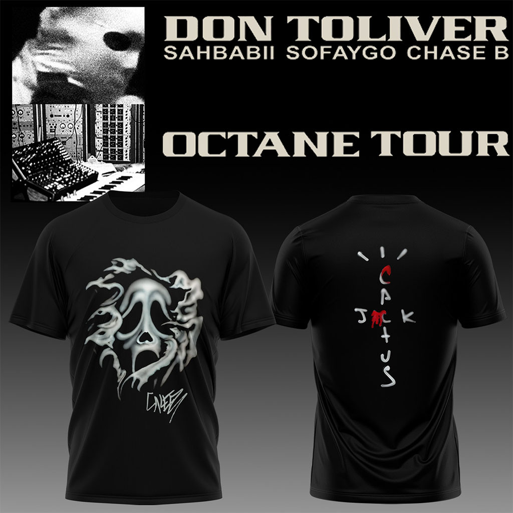 Don Toliver Merch Octane 2026 Don Toliver x Scream x CJ Airbrush Ghostface T-Shirt Fan Gifts - Kdjoy