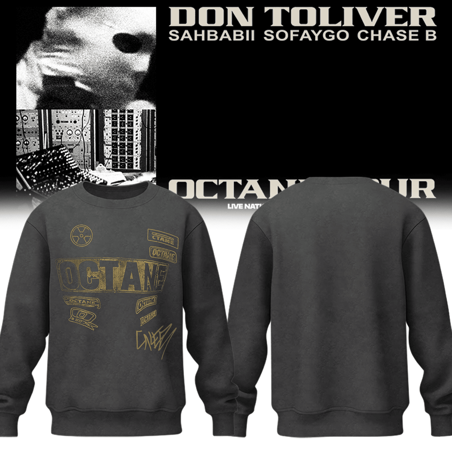Don Toliver Octane Tour Merch Signed Sweatshirt Concert Attire Rock Don Toliver Lovers Gifts - Kdjoy