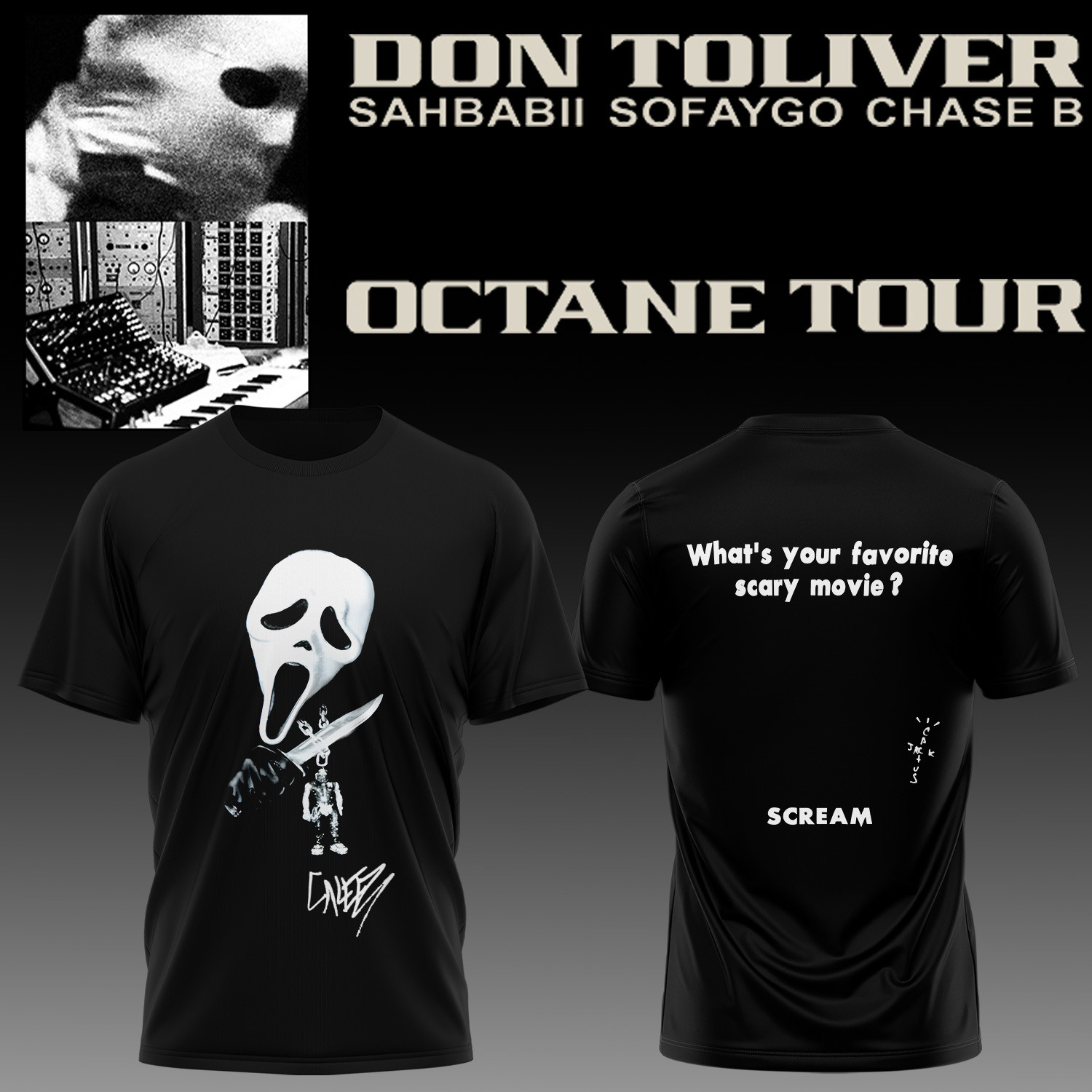 Don Toliver Octane Tour Merch X Scream Ghostface Shirt Favorite Scary Movie Shirt Gifts Ideas - Kdjoy
