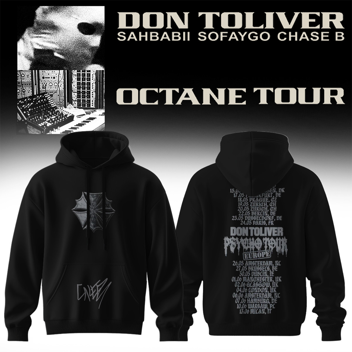 Don Toliver Octane Tour Signed Hoodie Don Toliver Concert Outfits Gifts For Fans - Kdjoy
