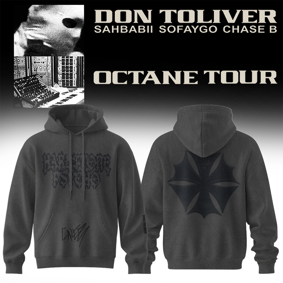Don Toliver Octane Tour Signed Hoodie Don Toliver Tour Merch Clothing Gifts For Music Lovers - Kdjoy
