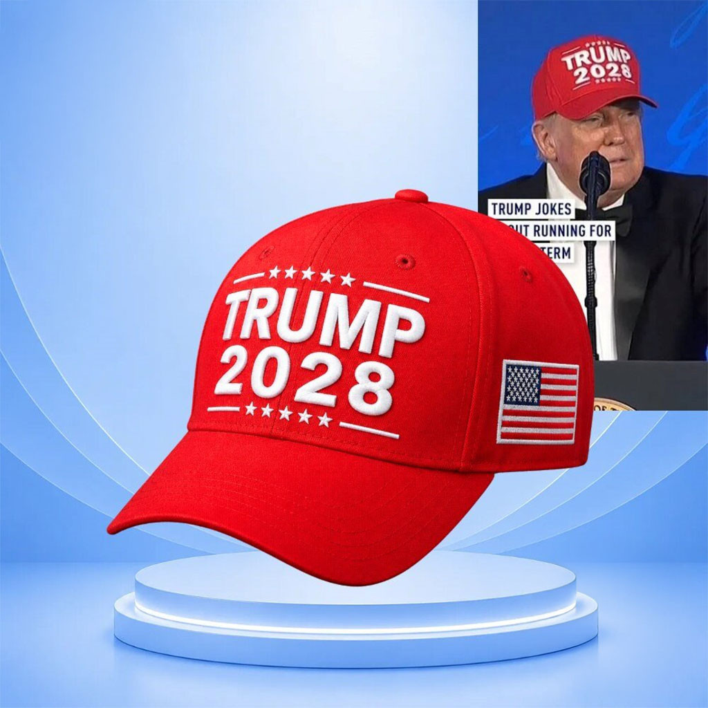 Donald Trump Dons Trump 2028 Hat Red Embroidered MAGA Merch Gifts For Fans - Kdjoy Donald Trump Dons Trump 2028 Hat Red Embroidered MAGA Merch Gifts For Fans - Kdjoy