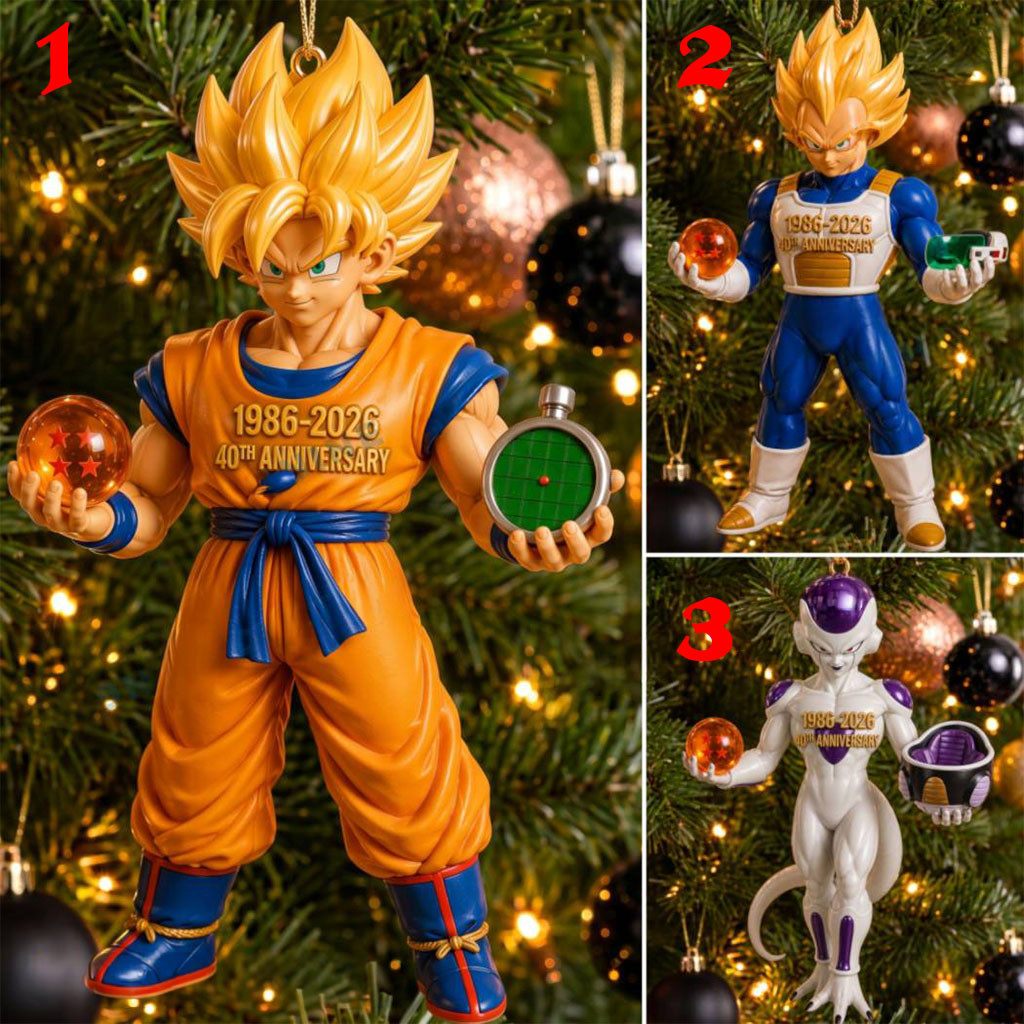 Dragon Ball 40th Anniversary Christmas Ornament Dragon Ball Merch Xmas Tree Decor Gift Ideas - Kdjoy