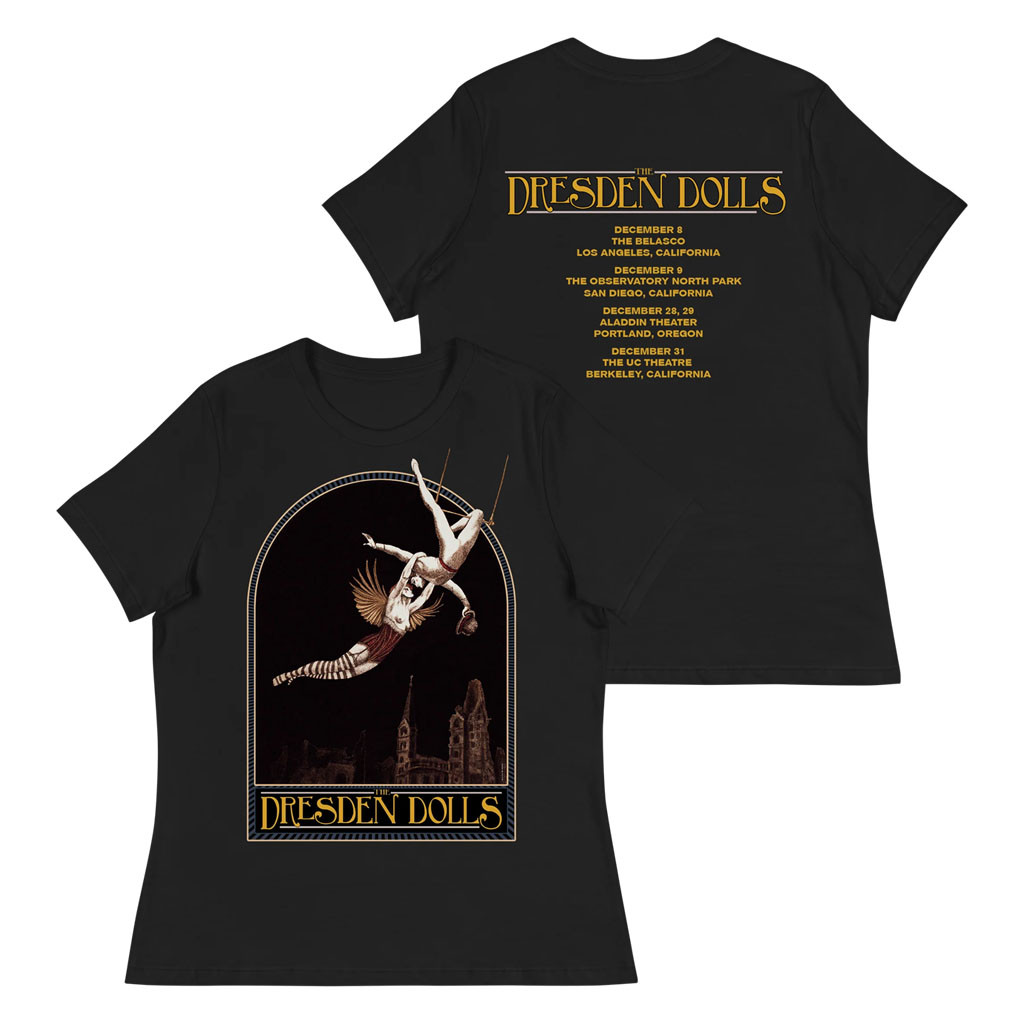 Dresden Dolls Merch 2026 Dresden Dolls Reunited T-Shirt End of Year Shows Shirt Black - Kdjoy