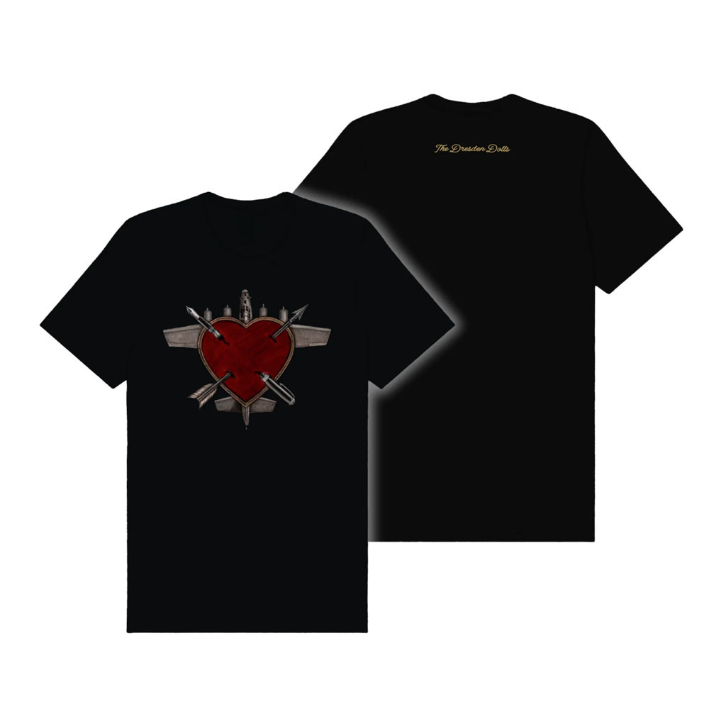 Dresden Dolls Merch 2026 Heartplane T-Shirt Black Music Lover Gifts For Him - Kdjoy