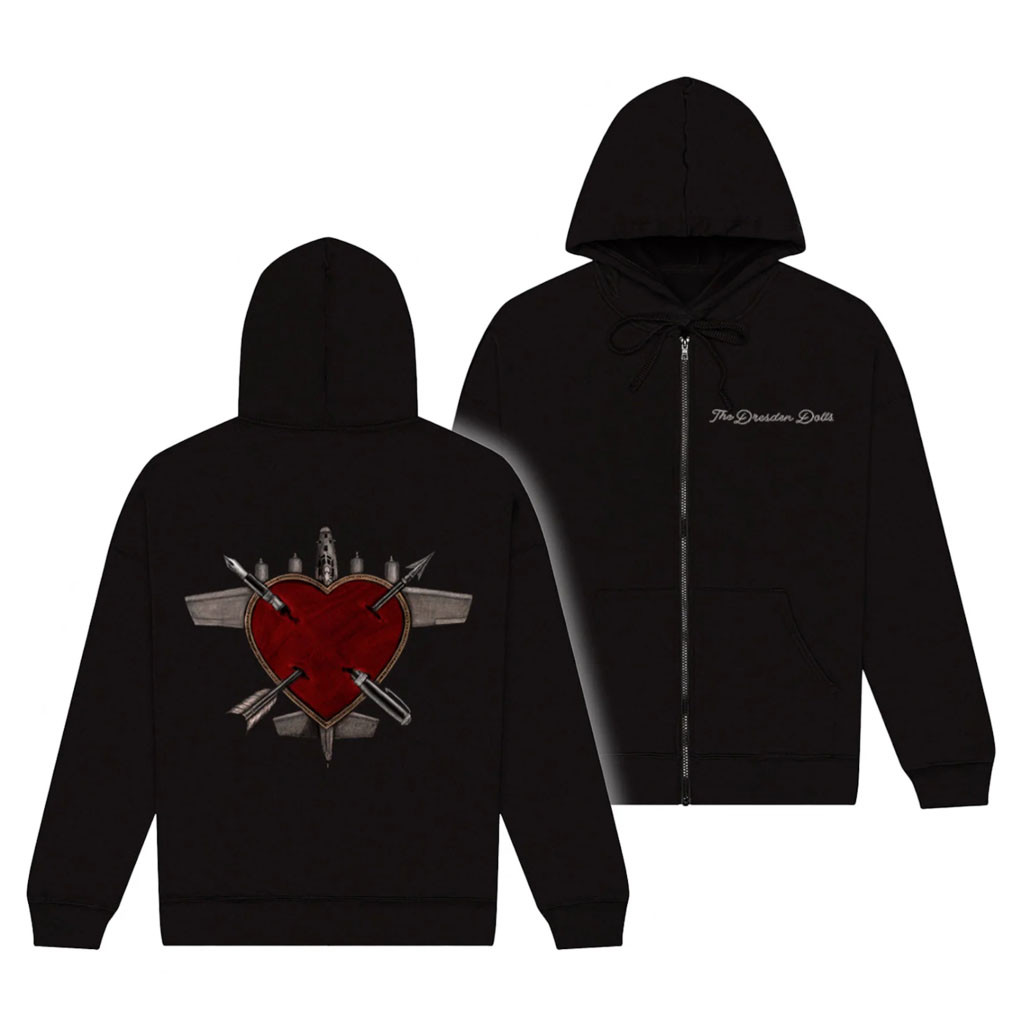 Dresden Dolls Merch 2026 Heartplane Zip Hoodie Music Gift Ideas For Guys - Kdjoy