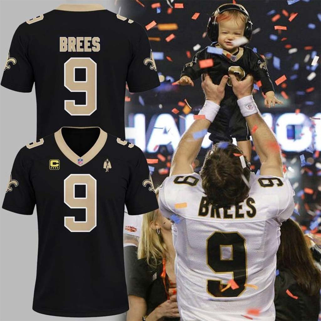 Drew Brees Football Jersey Shirt #9 New Orleans Saints Merch 2026 Gift For Football Lovers - Kdjoy