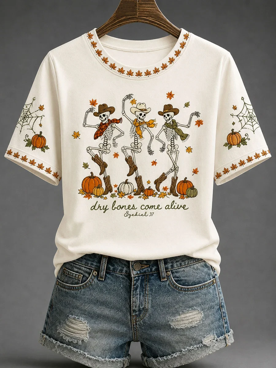 Dry Bones Come Alive Faith Halloween T-Shirt Bible Verse Apparel Halloween Gift For Christian - Kdjoy Dry Bones Come Alive Faith Halloween T-Shirt Bible Verse Apparel Halloween Gift For Christian - Kdjoy