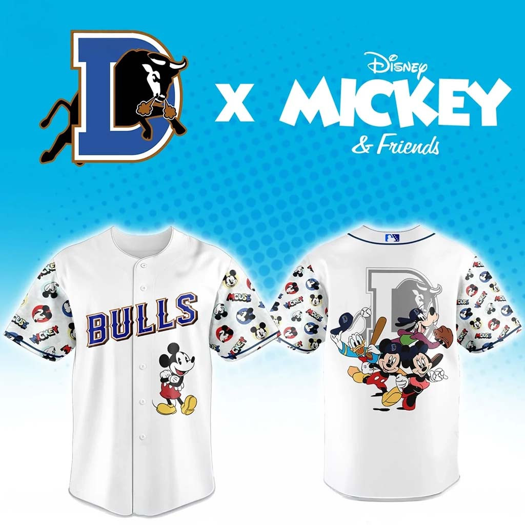 Durham Bulls Mickey Mouse Night Jersey 2026 Durham Bulls Merch Gift For Baseball Lovers - Kdjoy