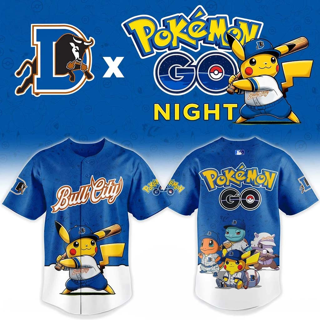Durham Bulls Pokemon Go Night Jersey Durham Bulls Merch Present For Baseball Lovers - Kdjoy