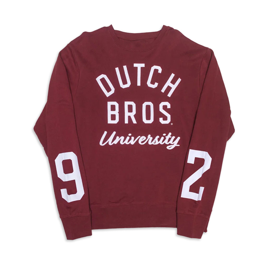 Dutch Bros Merch 2026 Dutch Bros '92 University Crewneck Sweatshirt Gift Ideas For Friends - Kdjoy