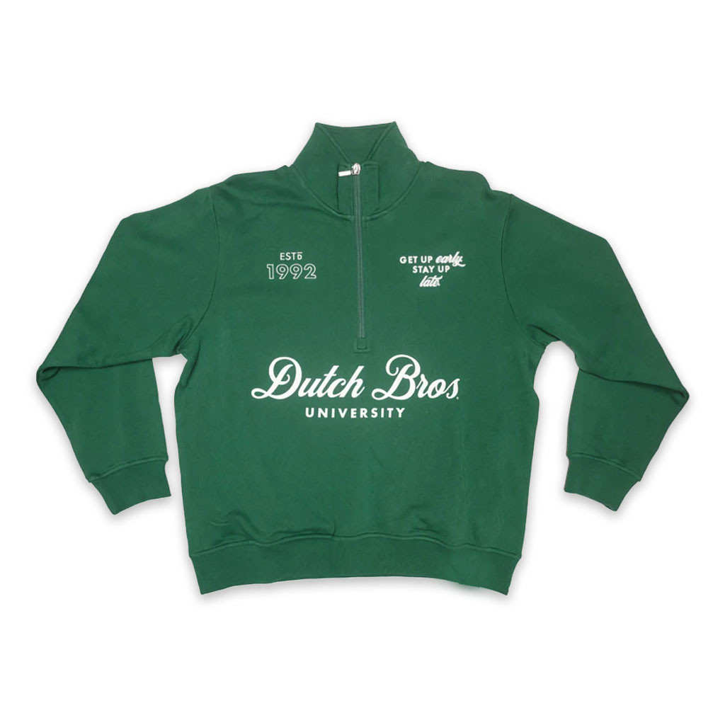 Dutch Bros Merch 2026 Get Up Early Quarter Zip Shirt Present For Friends - Kdjoy