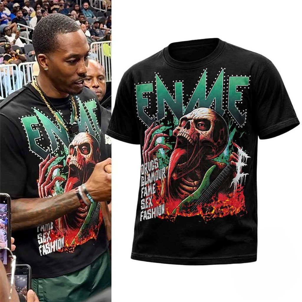 Dwight Howard ENME Heavy Metal Skull Guitar Shirt Dwight Howard Merch Gift For Dudes - Kdjoy