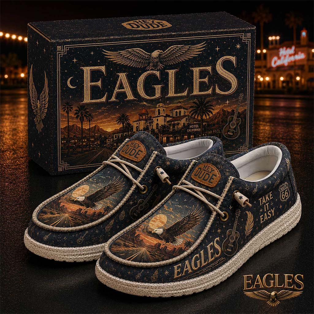 Eagles Take It Easy Shoes Eagles Band Merch Present For Music Lovers - Kdjoy