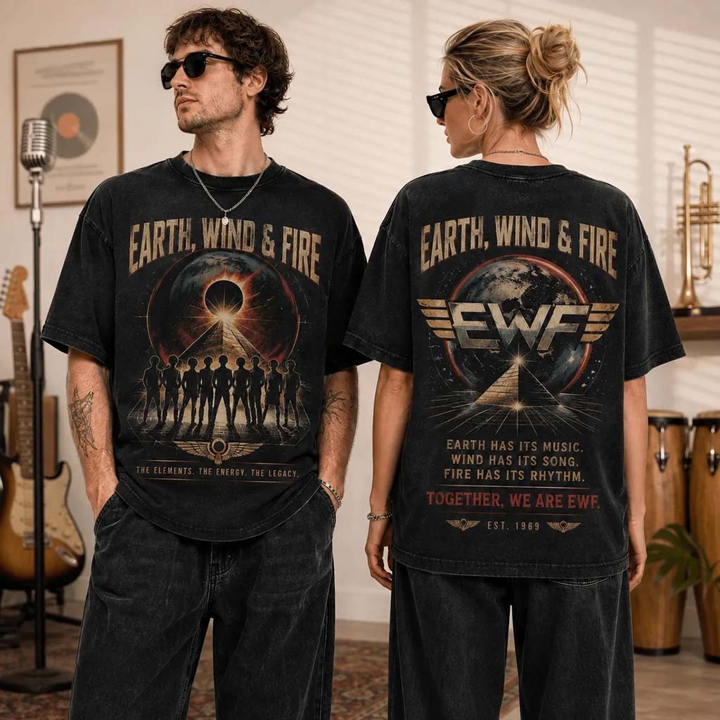 Earth Wind And Fire Band Music Black T-Shirt Together We Are EWF Shirt Gift For Music Fans - Kdjoy