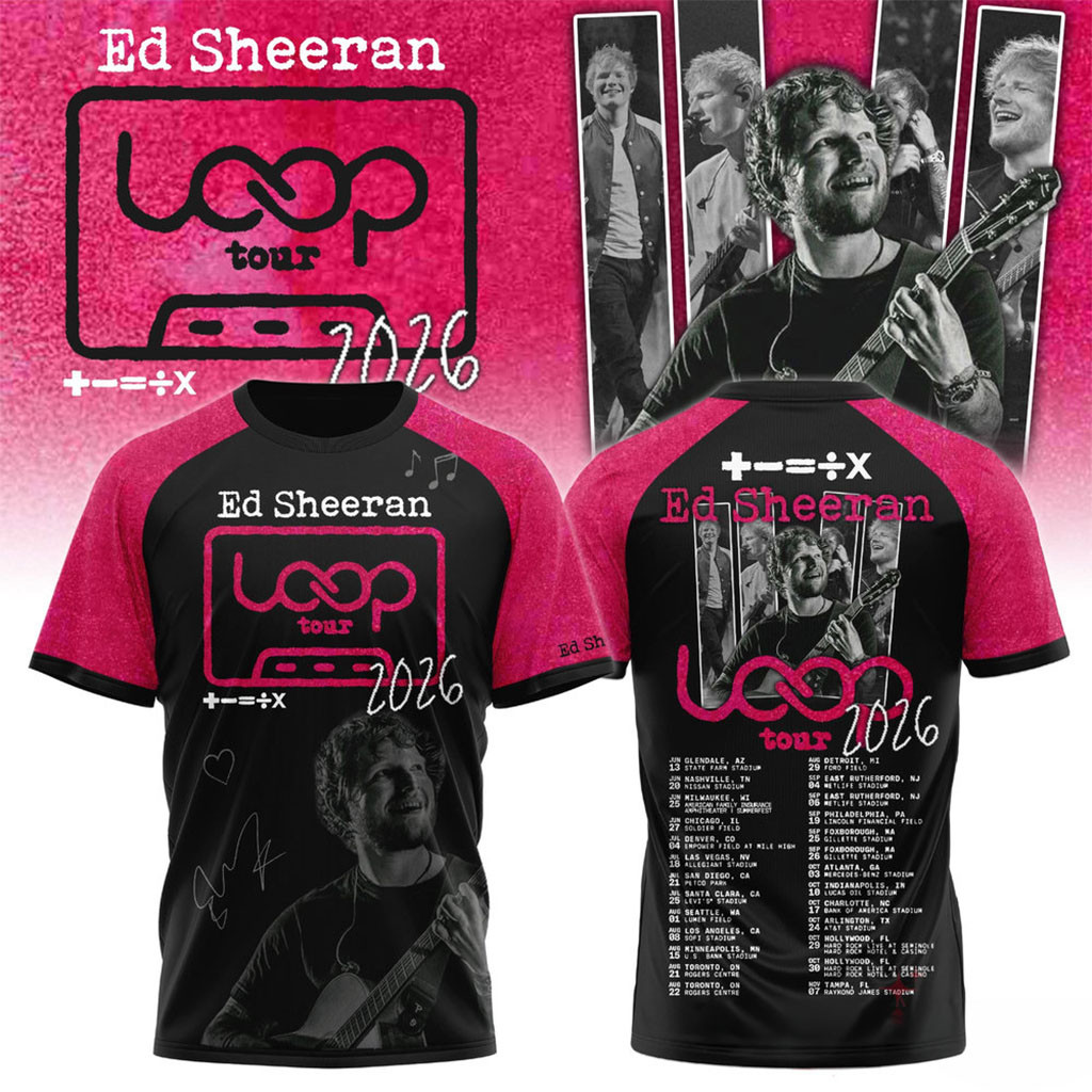 Ed Sheeran Concert LOOP Tour 2026 T-Shirt Ed Sheeran Merch Present For Music Lover - Kdjoy