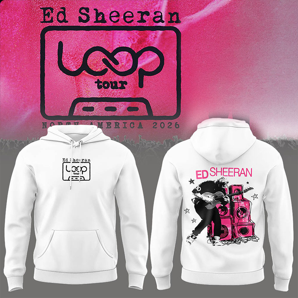 Ed Sheeran Loop Tour 2026 Cassette Hoodie Ed Sheeran Merch Gift For Music Lovers - Kdjoy Ed Sheeran Loop Tour 2026 Cassette Hoodie Ed Sheeran Merch Gift For Music Lovers - Kdjoy