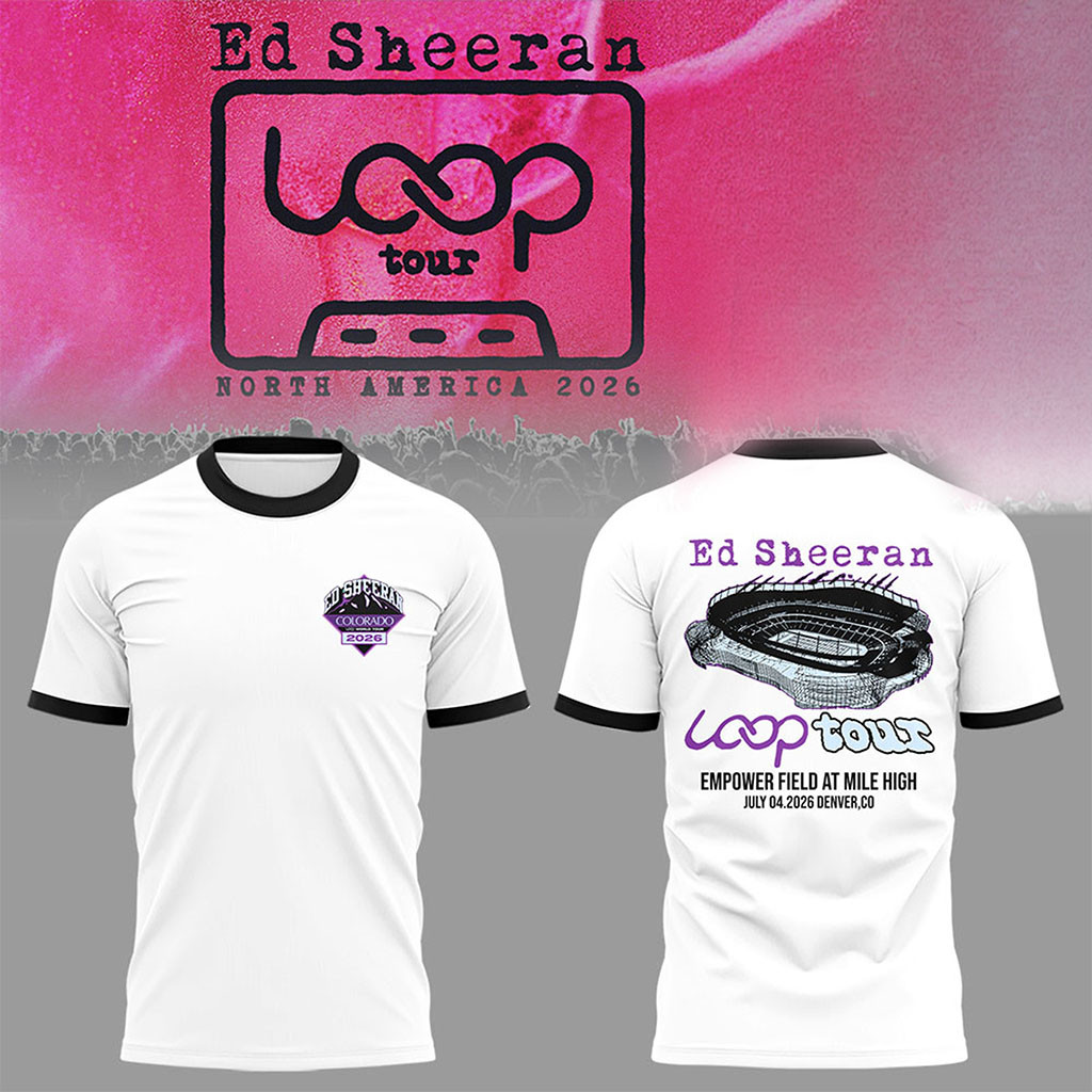 Ed Sheeran Loop Tour 2026 Denver Colorado T-Shirt Ed Sheeran Merch Present For Music Lovers - Kdjoy