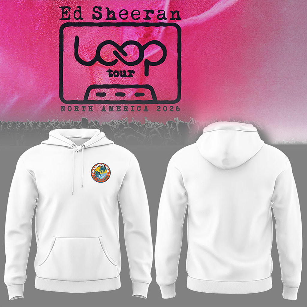 Ed Sheeran Loop Tour 2026 North America White Hoodie Ed Sheeran Merch Gift For Music Lovers - Kdjoy