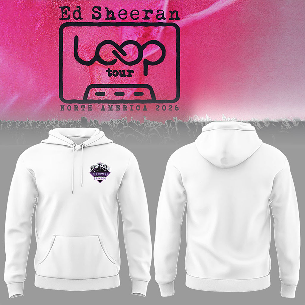 Ed Sheeran Loop Tour North America 2026 White Hoodie Ed Sheeran Merch Music Lover Gifts For Him - Kdjoy
