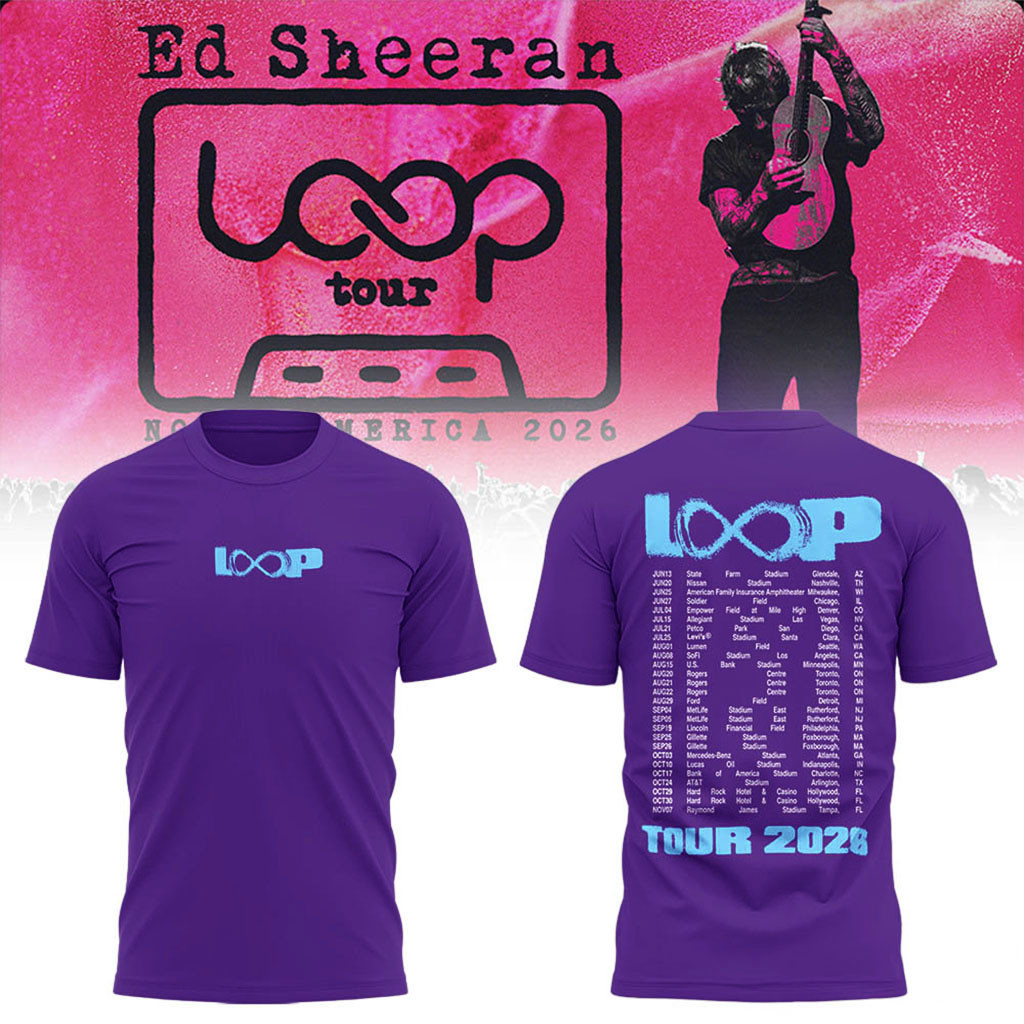 Ed Sheeran North American Loop Tour 2026 Shirt Ed Sheeran Merch Gifts For Music Enthusiasts - Kdjoy