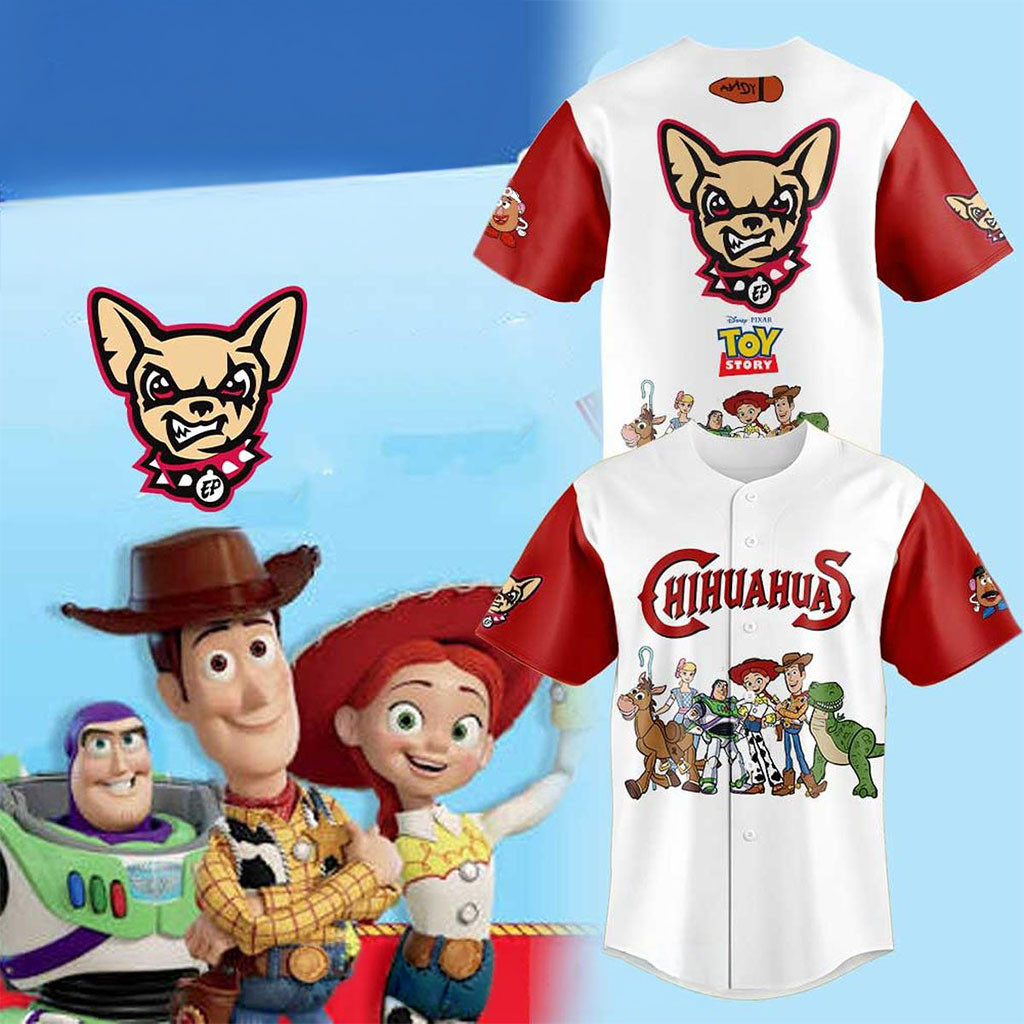 El Paso Chihuahuas Toy Story 2026 They're Here Baseball Jersey Chihuahuas Merch Gift For Fans - Kdjoy El Paso Chihuahuas Toy Story 2026 They're Here Baseball Jersey Chihuahuas Merch Gift For Fans - Kdjoy