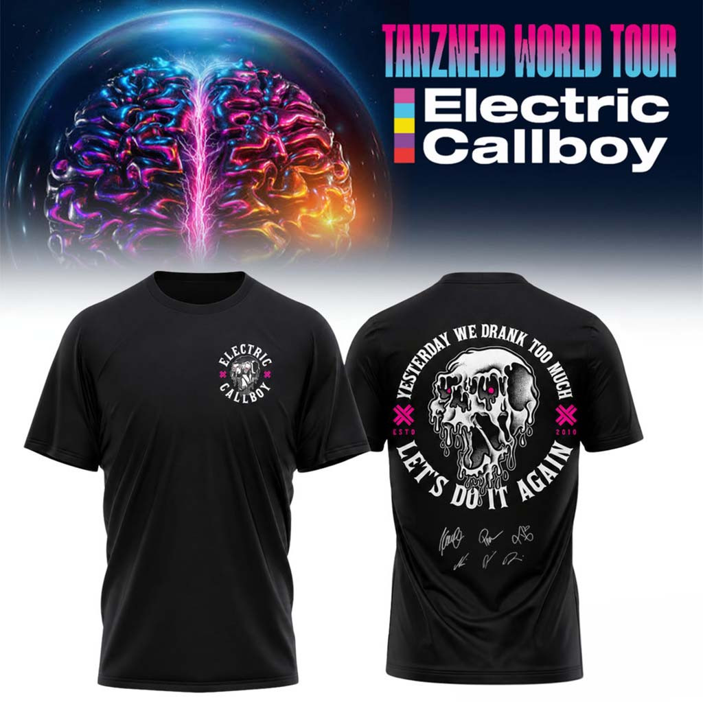 Electric Callboy Merch 2026 Tanzneid World Tour Skull Graphic T-Shirt Music Lovers Gifts - Kdjoy Electric Callboy Merch 2026 Tanzneid World Tour Skull Graphic T-Shirt Music Lovers Gifts - Kdjoy