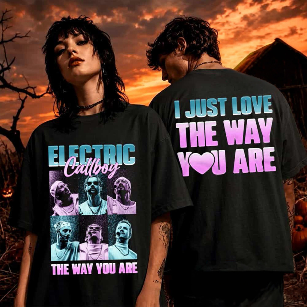 Electric Callboy The Way You Are 2026 Collage New Single T-Shirt Electric Callboy Merch - Kdjoy Electric Callboy The Way You Are 2026 Collage New Single T-Shirt Electric Callboy Merch - Kdjoy