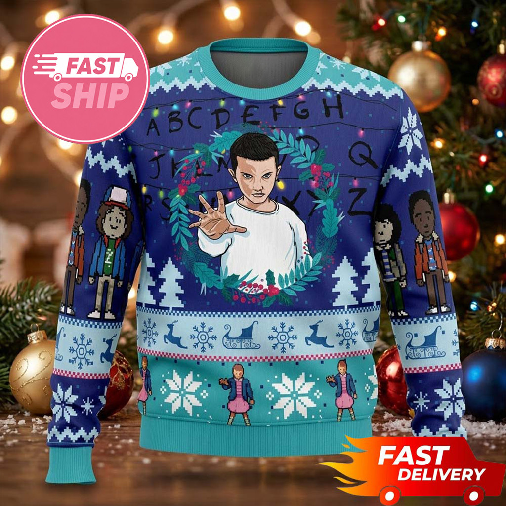 Eleven And Friends Main Characters Stranger Things Ugly Sweater Stranger Things Merch Xmas Gifts - Kdjoy Eleven And Friends Main Characters Stranger Things Ugly Sweater Stranger Things Merch Xmas Gifts - Kdjoy