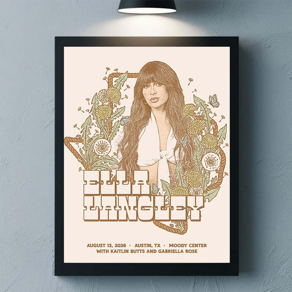 Ella Langley Austin Texas 2026 Event Poster Ella Langley Merch Wall Hangings For Living Room - Kdjoy