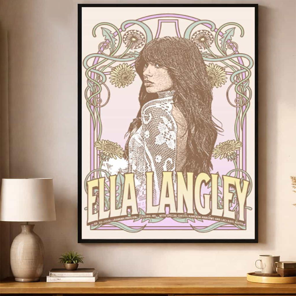 Ella Langley The Dandelion Tour 2026 Gilford NH Event Poster Ella Langley Merch Home Decor - Kdjoy