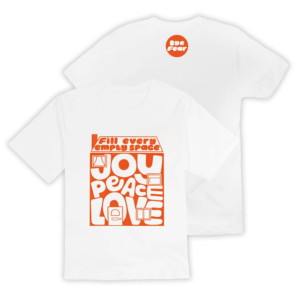 Elle Limebear Merch 2026 Bye Fear T-Shirt White Joy Peace Love Shirt Gift For Besties