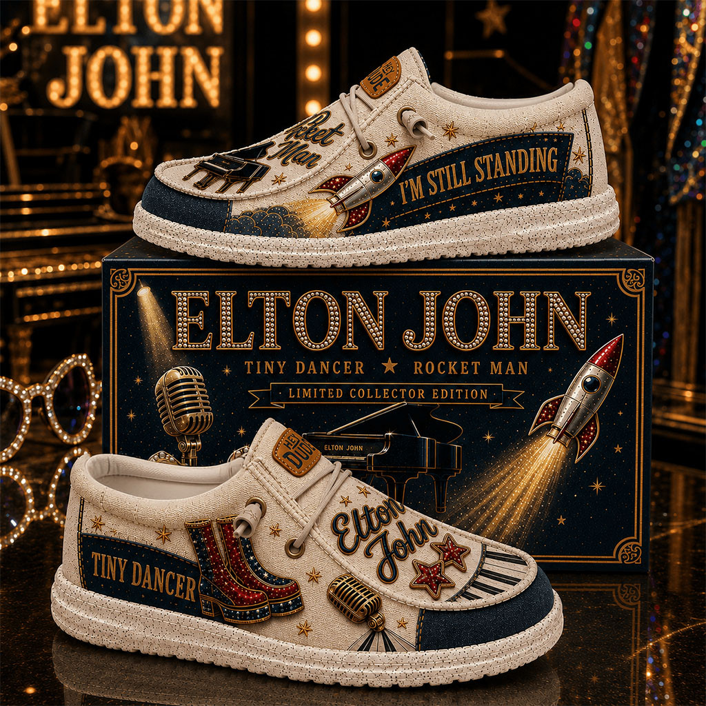 Elton John Tiny Dancer Rocketman Shoes I'm Still Standing Loafers Elton John Merch Fan Present - Kdjoy