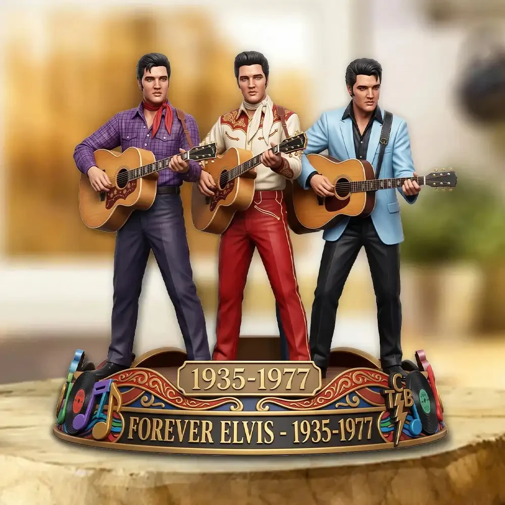 Elvis Presley Merch Forever Elvis 1935 1977 Acrylic Plaque Decor Gifts For Music Lovers - Kdjoy