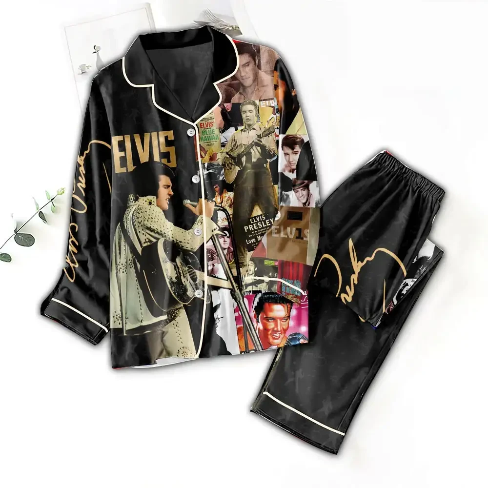 Elvis Presley Merch Forever Elvis 1935 1977 Pajama Set Presents For Music Lovers - Kdjoy Elvis Presley Merch Forever Elvis 1935 1977 Pajama Set Presents For Music Lovers - Kdjoy