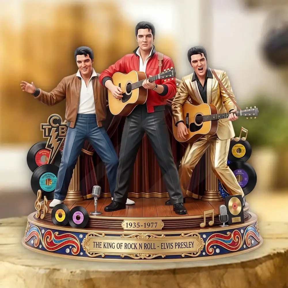 Elvis Presley Merch The King Of Rock And Roll Acrylic Plaque Decor Gift Ideas For Music Lovers - Kdjoy