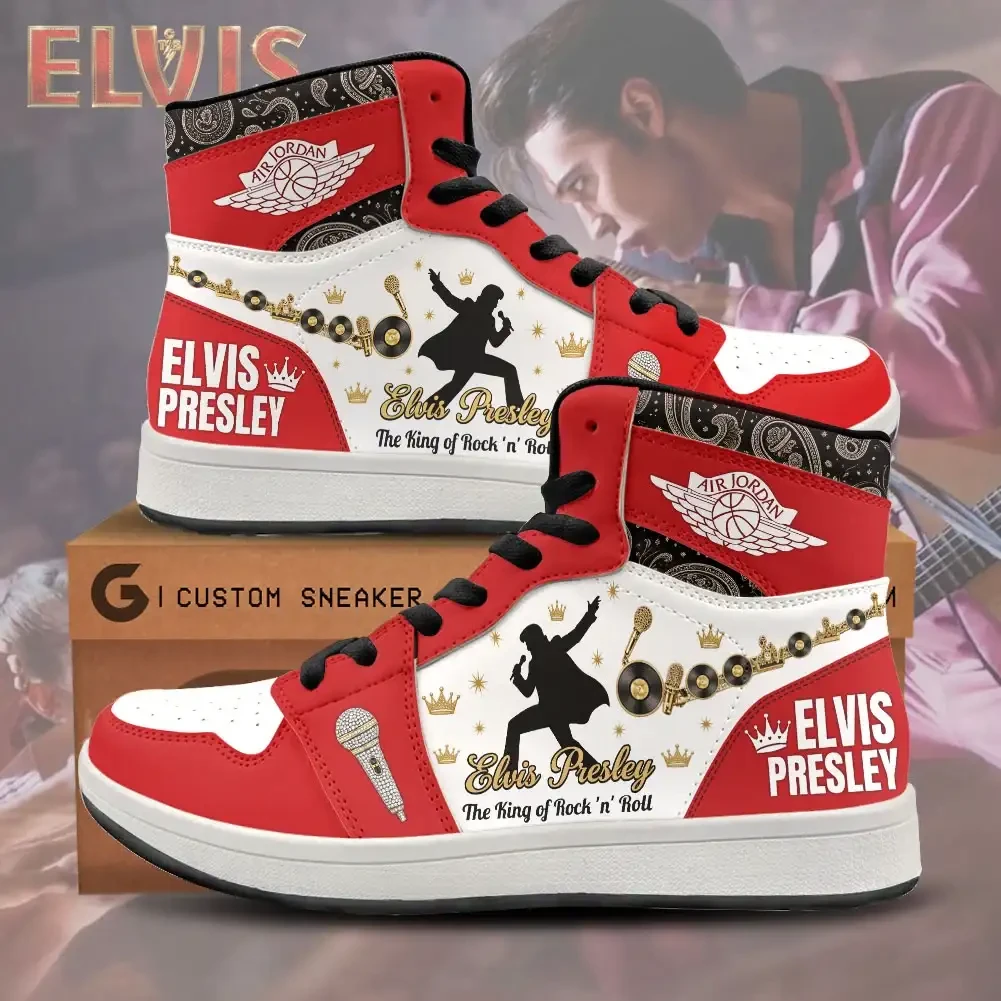 Elvis Presley The King Of Rock And Roll Sneaker Elvis Presley Merch Best Gifts For Music Lovers - Kdjoy Elvis Presley The King Of Rock And Roll Sneaker Elvis Presley Merch Best Gifts For Music Lovers - Kdjoy
