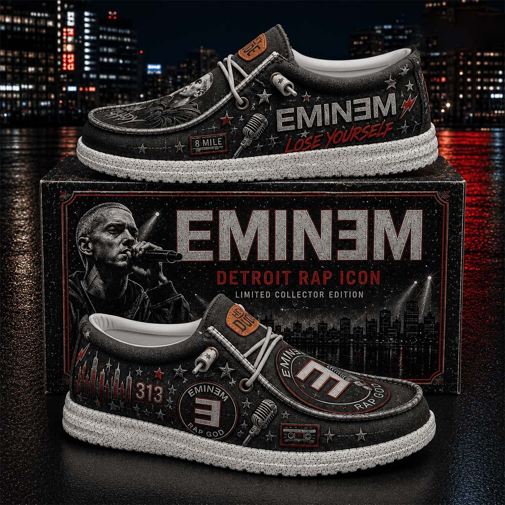 Eminem Detroit Rap Icon Shoes Lose Yourself Loafers Eminem Merch Gift For Rap Fans - Kdjoy
